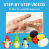 主图-08 Christmas new product crochet material pack for DIY hand-knitted thick thread doll crafting