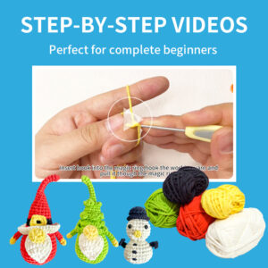 Christmas new product crochet material pack for DIY hand-knitted thick thread doll crafting