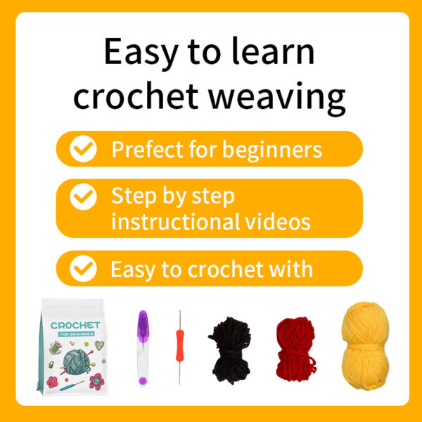 主图-09 The hook knitting material pack BB is called the Manual DIY Knitting Doll Cute Duck Set