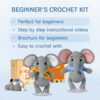 主图-09 New wool knitting kit material pack with cute elephant doll for DIY knitting during Christmas season