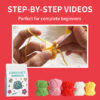 Crochet material kit for beginners' DIY wool craft set - small flower pendant