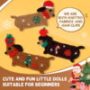 New crochet kit material pack doll Christmas sausage dog hairpin handmade DIY knitting Christmas