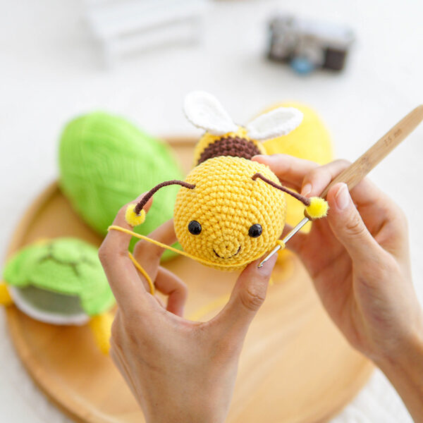 Handmade knitting DIY material package - Cute doll knitting yarn making crochet needles