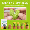 Handmade knitting DIY material package for green plant pots and wool knitting crochet ornaments