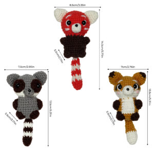 Crochet kit - Material pack - Three small dolls - Handmade DIY knitting