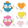主图-11 Crochet material pack for making doll knitting DIY craft - handmade owl in powder blue color