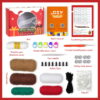New wool knitting kit set with materials package - Christmas sausage-shaped dog pendant for DIY hand-knitting