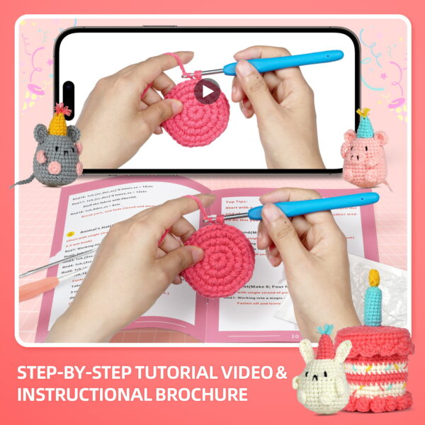 Crochet kit, material pack, doll birthday party, handicraft DIY knitting