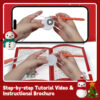 New wool knitting kit set with materials package - Christmas snowman combination - Handmade DIY knitting with knitting needles