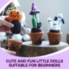 Crochet kit, material pack, doll, Halloween plant pot, handicraft DIY, weaving