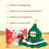 New wool knitting kit set for Christmas costume doll material package for handcrafted DIY weaving of cute ornaments