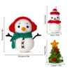 New wool knitting kit set with materials package - Christmas snowman combination - Handmade DIY knitting with knitting needles