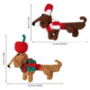 New wool knitting kit set with materials package - Christmas sausage-shaped dog pendant for DIY hand-knitting