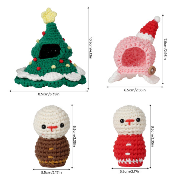 New wool knitting kit set for Christmas costume doll material package for handcrafted DIY weaving of cute ornaments