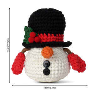 New crochet kit material pack, play Christmas snowman storage box, handmade DIY knitting, cotton milkweed