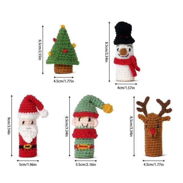 Yarn crochet kit, material package, Christmas finger puppet doll, handicraft DIY