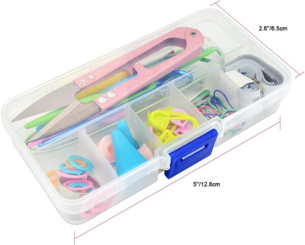 Complete Knitting Tools Kit in Portable Case – 15-Piece Essential Accessories Set with Stitch Markers, Needles, Gauge & More | Perfect Gift for Beginner & Experienced Knitters