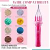 Pink Portable Cord Maker & Fringe Twister Machine for Craft Yarn – Handheld DIY Rope Braider, Beginner-Friendly with Video Tutorial