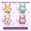 Owl Crochet Kit for Beginners – 4-Pack Amigurumi Starter Kit with Step-by-Step Video Tutorials & Digital Pattern | Complete Animal Crocheting Kit for Adults & Craft Lovers