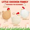 71TQ-zQcvLL._AC_SL1500_ Chicken Crochet Kit for Beginners – 3PCs Amigurumi Starter Kit for Adults with Video Tutorials | Includes 40% Extra Yarn, Complete Tools & Step-by-Step Guide | Perfect DIY Gift & Hobby Set