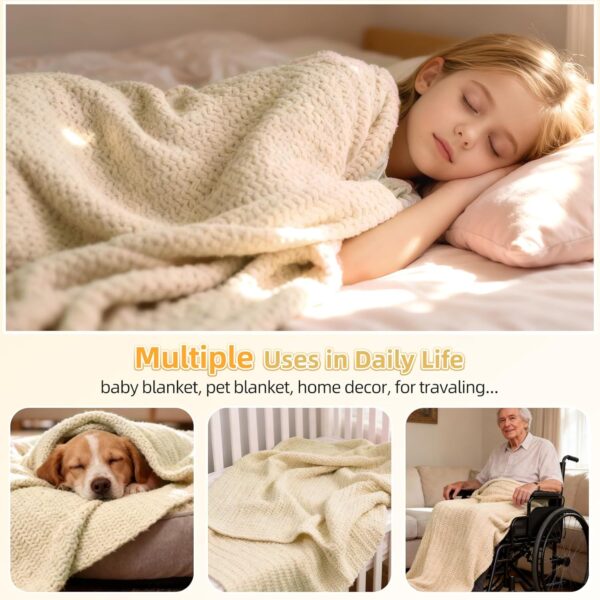 Easy Crochet Blanket Kit for Beginners with Soft Chenille Yarn & Video Tutorial – Complete Beginner Crochet Set | Khaki