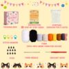 Crochet Kit for Beginners – Create Your Own Colorful Cat | Complete Starter Set with 9 Color Yarn, Tools & Video Tutorials | Extra 40% Yarn for Practice