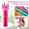 Pink Portable Cord Maker & Fringe Twister Machine for Craft Yarn – Handheld DIY Rope Braider, Beginner-Friendly with Video Tutorial