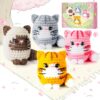 81P52PE4PwL._AC_SL1500_ 4 PCS Cat Crochet Kit for Beginners – Complete Learn-to-Crochet Set with Step-by-Step Videos, Yarn & Tools | DIY Animal Craft Gift for Adults & Cat Lovers