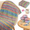 81SOFslIdFL._AC_SX679_ Beginner Crochet Blanket Kit – Make Your Own Soft Rainbow Gradient Throw | Includes Detailed Video Tutorials, Premium Yarn & All Tools | DIY Cozy Gift & Home Craft Set