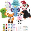 8-in-1 Animal Crochet Kit for Beginners | DIY Craft Gifts for Adults & Kids with Yarn, Hooks & Step-by-Step Videos | Perfect Christmas & Holiday Present for Crochet Lovers (2026 Edition)