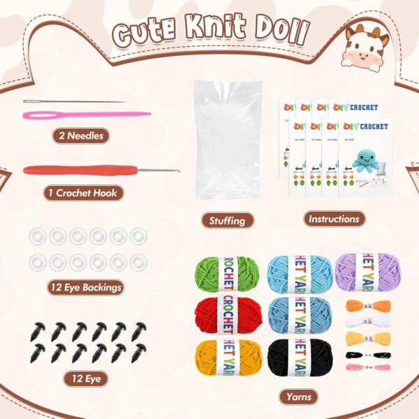 8-in-1 Animal Crochet Kit for Beginners | DIY Craft Gifts for Adults & Kids with Yarn, Hooks & Step-by-Step Videos | Perfect Christmas & Holiday Present for Crochet Lovers (2026 Edition)