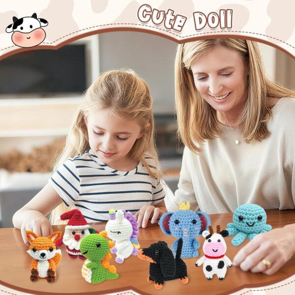 8-in-1 Animal Crochet Kit for Beginners | DIY Craft Gifts for Adults & Kids with Yarn, Hooks & Step-by-Step Videos | Perfect Christmas & Holiday Present for Crochet Lovers (2026 Edition)