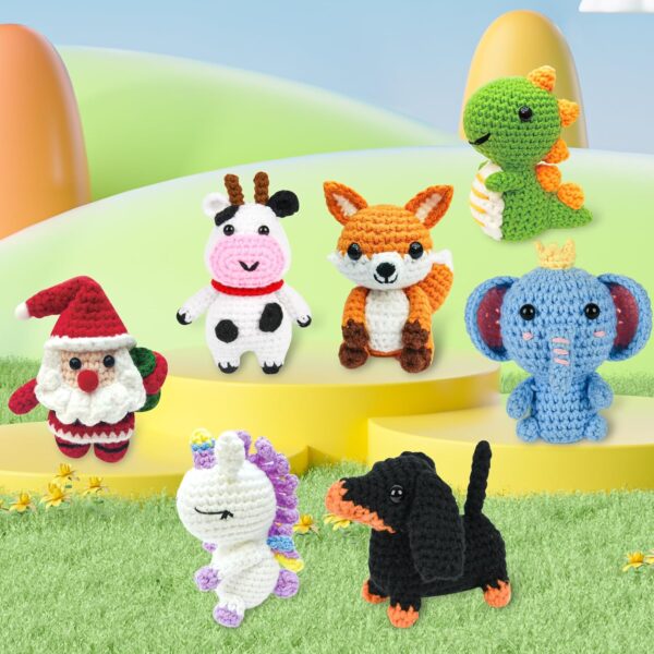8-in-1 Animal Crochet Kit for Beginners | DIY Craft Gifts for Adults & Kids with Yarn, Hooks & Step-by-Step Videos | Perfect Christmas & Holiday Present for Crochet Lovers (2026 Edition)