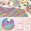 81p3LHkcRwL._AC_SL1500_ Beginner Crochet Blanket Kit – Make Your Own Soft Rainbow Gradient Throw | Includes Detailed Video Tutorials, Premium Yarn & All Tools | DIY Cozy Gift & Home Craft Set