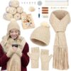 Katech Beginner Knitting Kit for Adults – Complete Starter Set for Hat, Scarf & Mittens | Includes Step-by-Step Guide + All Tools & Yarn