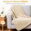 Easy Crochet Blanket Kit for Beginners with Soft Chenille Yarn & Video Tutorial – Complete Beginner Crochet Set | Khaki