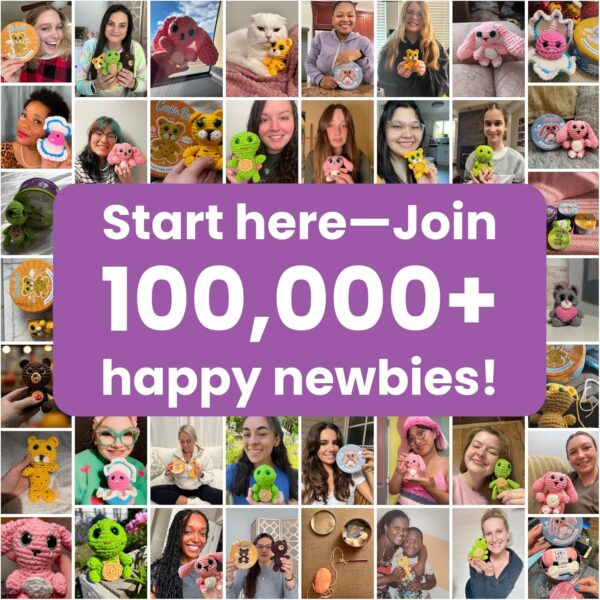 Crochet Kit for Beginners: Make Hugo the Turtle Amigurumi - Complete Starter Set in a Cookie Tin with Video Tutorial