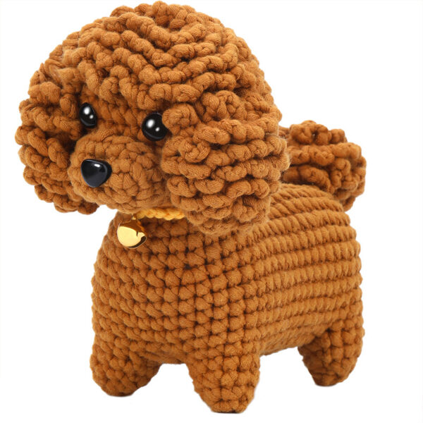 Crochet material pack - Teddy dog handmade doll decorative item for holiday gifts for children