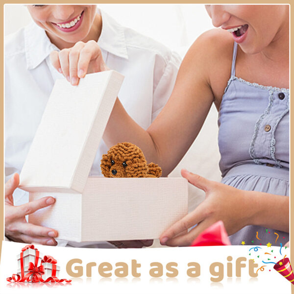 Crochet material pack - Teddy dog handmade doll decorative item for holiday gifts for children