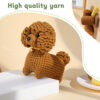 Crochet material pack - Teddy dog handmade doll decorative item for holiday gifts for children