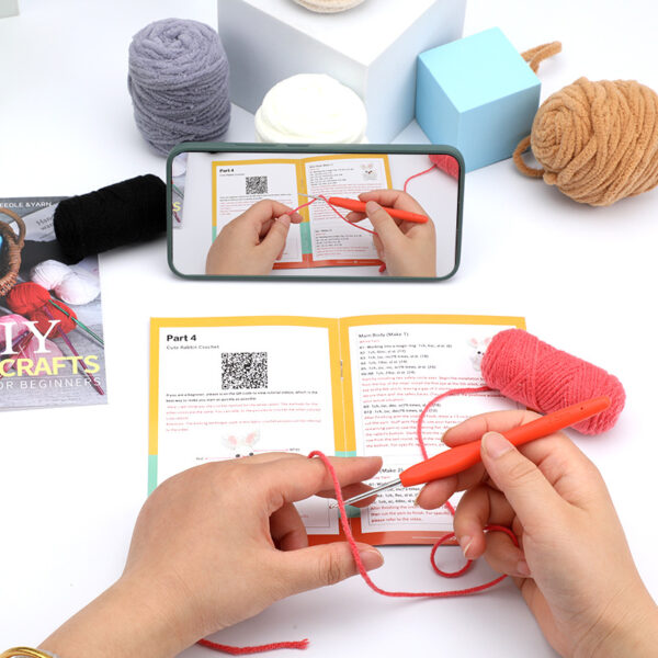 New wool felt DIY kit for making cute stuffed toy rabbits and their friends. Part of the animal series. Ideal for creating decorative items.