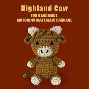 O1CN018jHOZG1TEoBEPcZp0_!!2219055272351-0-cib Highland Cow Crochet Material Pack - Handmade DIY Knitting Kit