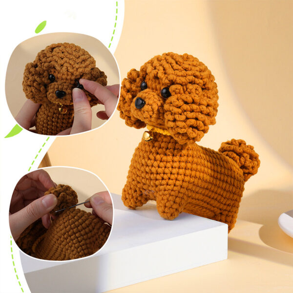 Crochet material pack - Teddy dog handmade doll decorative item for holiday gifts for children