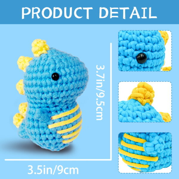 Dinosaur Crochet Material Pack - Adult Beginner Crochet Kit
