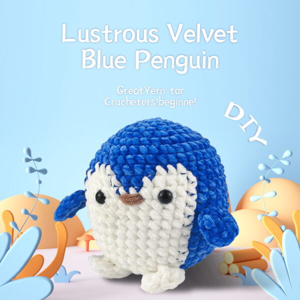 Crochet doll material pack - Soft and cute penguin