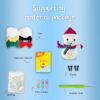 Christmas snowman crochet material handmade doll crochet DIY