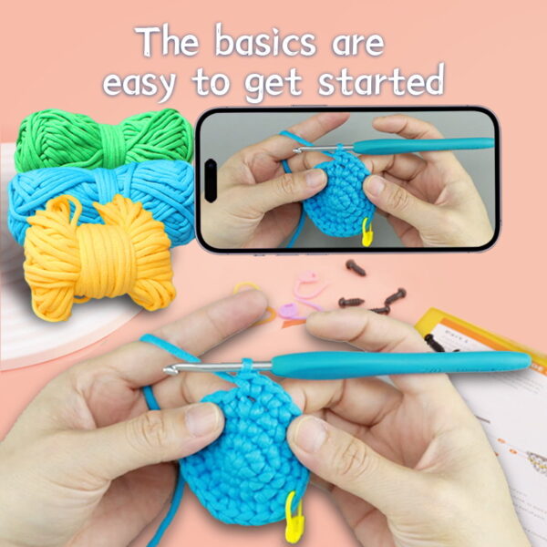 Dinosaur Crochet Material Pack - Adult Beginner Crochet Kit