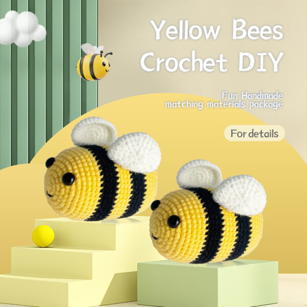 O1CN01cuRWH01TEoAf8nftk_!!2219055272351-0-cib Crochet wool bee craft material pack