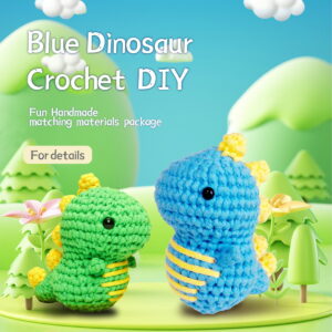 O1CN01mR9fzA1TEoAaxjela_!!2219055272351-0-cib Dinosaur Crochet Material Pack - Adult Beginner Crochet Kit