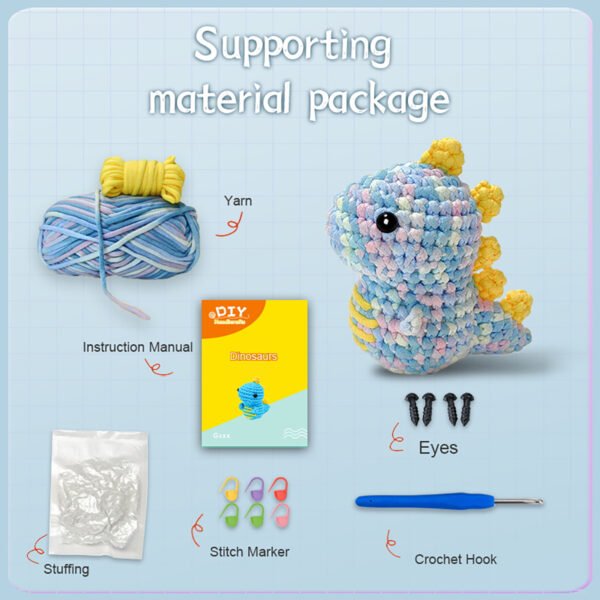 Crochet Doll - Dinosaur Handmade Knitting Materials Pack